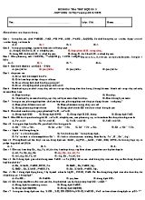 Đề kiểm tra thử học kì 2 môn Hóa học Lớp 12 - Năm học 2016-2017